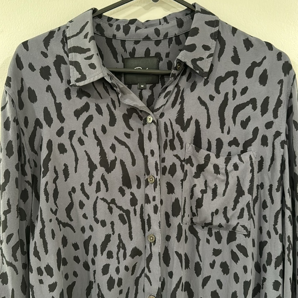 Rails Rocsi Cheetah Print Button Down Blouse - image 3